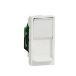 Розетка комп'ютерна RJ45, одинарна категорія 6 STP, 1 модуль, Unica New, білий, Schneider Electric