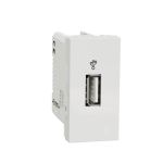 USB-коннектор 1 модуль білий, Unica New, Schneider Electric