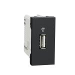 USB-коннектор 1 модуль антрацит, Unica New, Schneider Electric