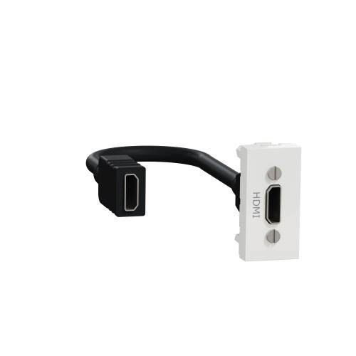 Розетка HDMI, 1 модуль білий, Unica New, Schneider Electric