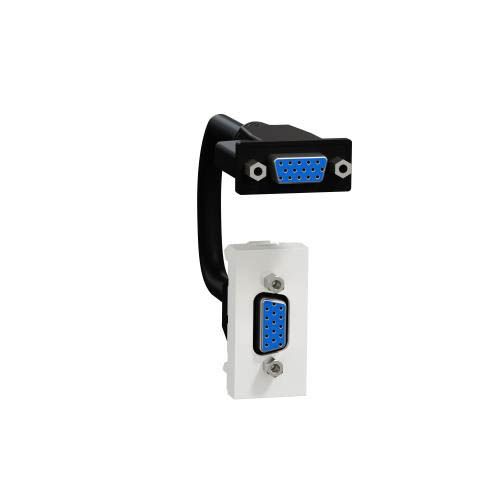 Розетка HD15 female (VGA) 1 модуль білий, Unica New, Schneider Electric