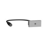 Розетка Minijack 1 модуль алюміній, Unica New, Schneider Electric