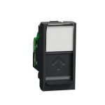 Розетка комп'ютерна RJ45 1 модуль Cat. 6A FTP, Unica New, антрацит, Schneider Electric