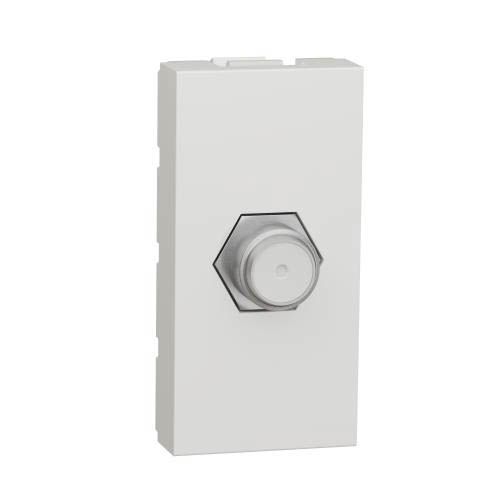 Розетка Coaxial F-type, 1 мод білий, Unica New, Schneider Electric