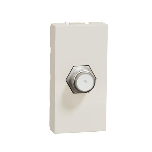 Розетка Coaxial F-type, 1 мод беж, Unica New, Schneider Electric