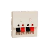 Аудіорозетка 2 модулі бежева, Unica New, Schneider Electric