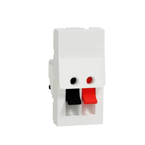 Аудіорозетка 1 модуль білий, Unica New, Schneider Electric