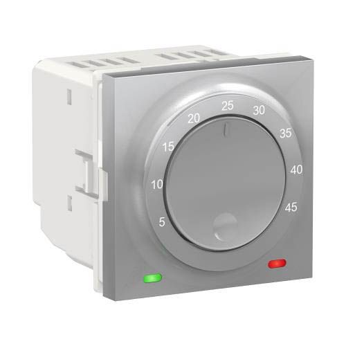 Термостат теплої підлоги 10А алюміній, Unica New, Schneider Electric