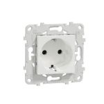 Розетка із заземленням без шторок 16а гвинтові зажими білий, Schneider Electric