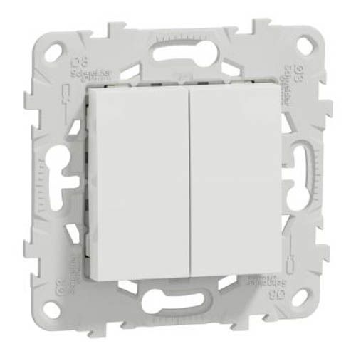 Перемикач 2-кл. 2 x сх.6, 10А білий, Schneider Electric