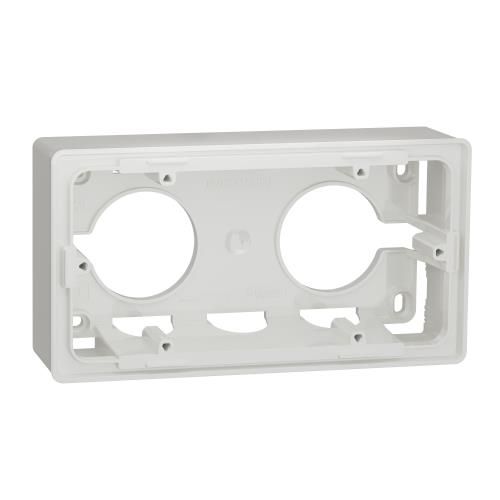 Коробка для відкритого монтажу 2-постова білий, Unica New, Schneider Electric