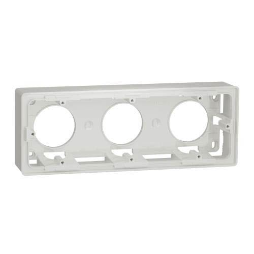 Коробка для відкритого монтажу 3-пости білий, Unica New, Schneider Electric