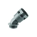 Муфта 45° труба-коробка DN48мм M50х1 5 поліамід чорний колір, БДК