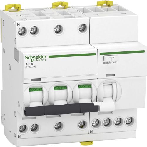 Диференційний автоматичний вимикач iCV40 3P+N 10A C 6кА 300мА AC, Schneider Electric
