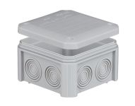 Коробка розподільча зовнішня UNIKA PLANK поліпропілен самозатух.850°С IP54 85х85х40мм з кабел.вводами IB402