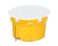 Коробка розподільча мілка д.80х45мм д/гіпсокартону з кришкою UNIKA PLANK MB102 поліпропілен 850°С самозатухаюча