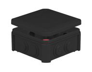 Коробка розподільча зовнішня UNIKA PLANK поліпропілен самозатух.850°С IP55 100х100х50мм з сальник.гумов.чорн.IB601Vintage