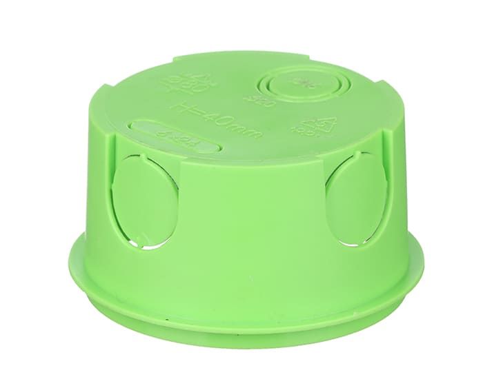 Коробка розподільча д.70x40мм д/бетону з кришкою UNIKA PLANK MB101 поліпропілен 850°С самозатухаюча