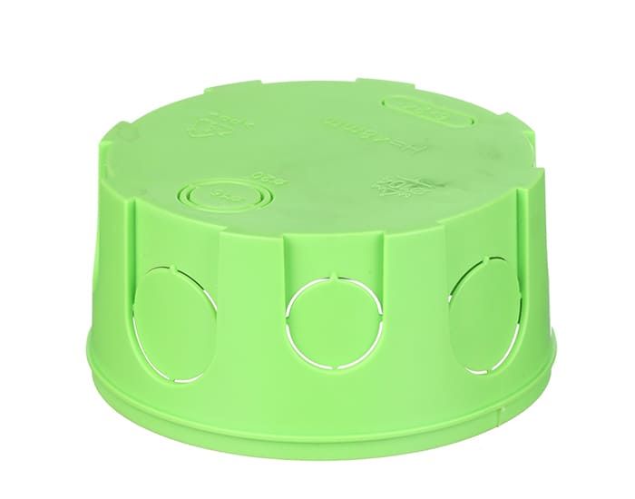 Коробка розподільча д.100x50мм д/бетону з кришкою UNIKA PLANK MB103 поліпропілен 850°С самозатухаюча