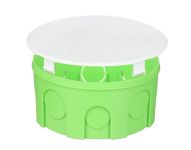 Коробка розподільча д.100x50мм д/бетону з кришкою UNIKA PLANK MB103 поліпропілен 850°С самозатухаюча