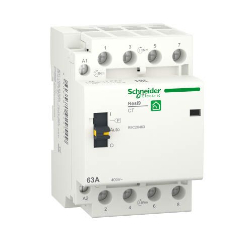 Контактор RESI9 63 A, 3P+N, 2NO ~240В/50Гц, Schneider Electric