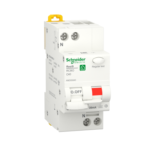 Диференційний автоматичний вимикач RESI9 40А 30мA 1P+N 6кA С А, Schneider Electric