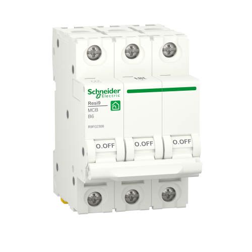 Автоматичний вимикач Schneider Electric RESI9 6А 3P B 6кА (R9F02306)
