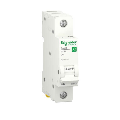 Автоматичний вимикач Schneider Electric RESI9 6А 1P C 6кА (R9F12106)