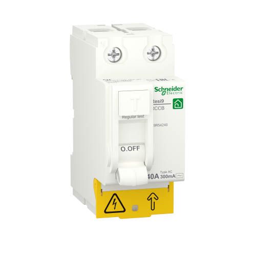 Диференційний вимикач (ПЗВ) RESI9 2P 40A 300mA АС, Schneider Electric