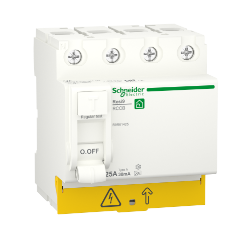 Диференційний вимикач (ПЗВ) RESI9 4P 25A 30mA А, Schneider Electric