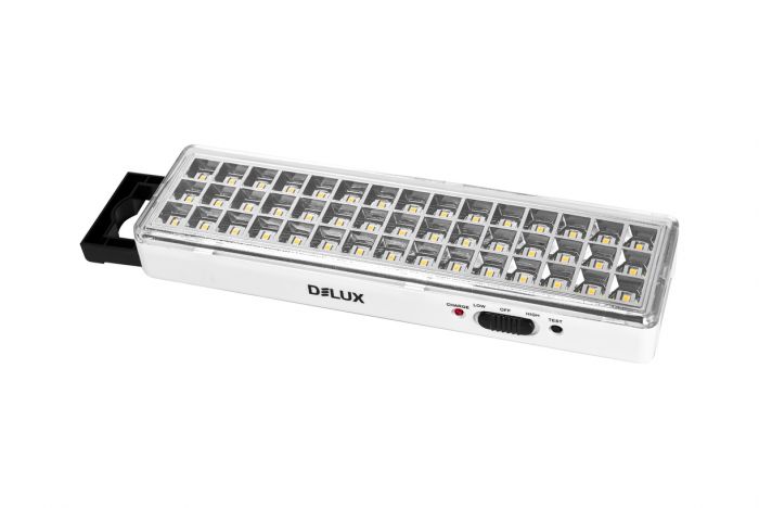Світильник аварійний REL-401LED (3.7V1,5Ah) 45 LED 3Вт 230x65x30 акумуляторний, DeLux