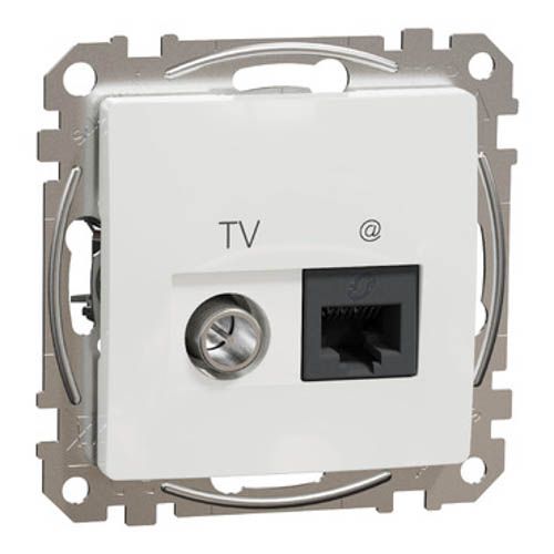Розетка RJ45 категорія 6 UTP -TV SE Sedna Design білий, Schneider Electric