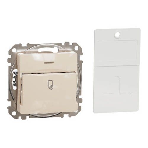 Картковий вимикач 10А, Sedna Design бежевий, Schneider Electric