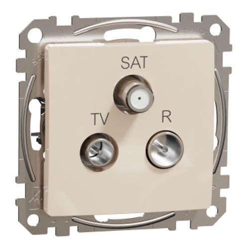 Розетка R/TV/SAT кінцева 4дБ, бежевий, Schneider Electric