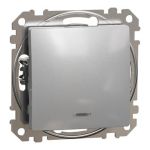 Вимикач з підсвіткою 1-кл. Sedna Design алюміній, Schneider Electric