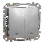 Вимикач для жалюзи 2-кл. Sedna Design алюміній, Schneider Electric