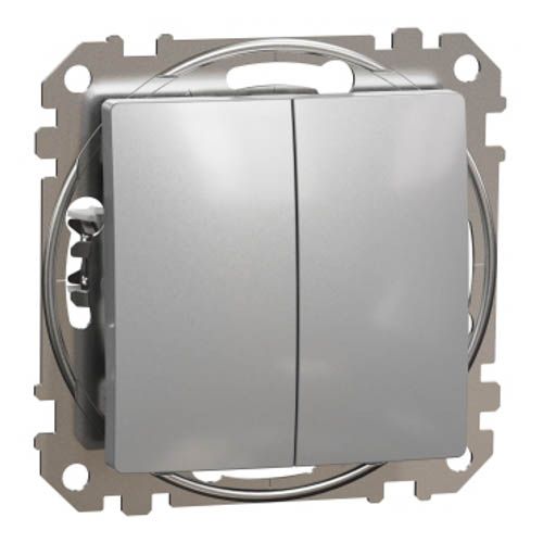 Вимикач 2-кл. Sedna Design алюміній, Schneider Electric