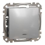 Перемикач з підсвіткою 1-кл. Sedna Design алюміній, Schneider Electric