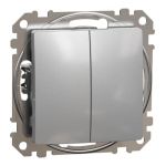Перемикач 2-кл. Sedna Design алюміній, Schneider Electric