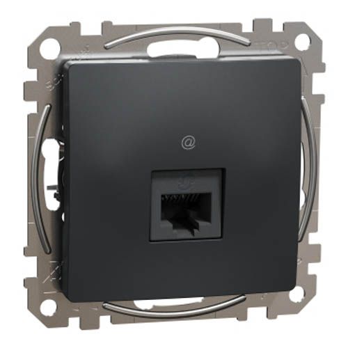 Одинарний роз'єм RJ45 CAT6 UTP Чорний Sedna Design, Schneider Electric
