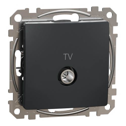 Розетка TV кінцева 4 дб SE Sedna Design чорний, Schneider Electric