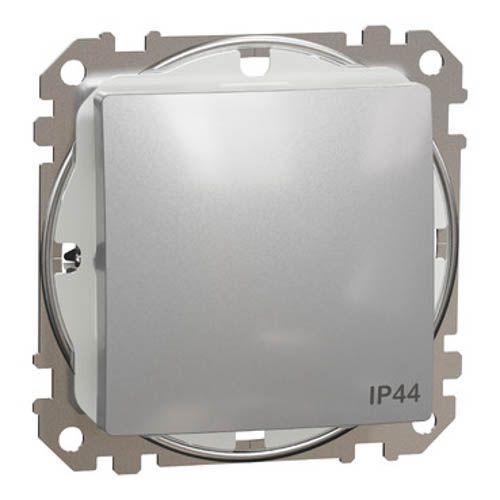 Одноклавішний вимикач IP44 Алюм Sedna Design, Schneider Electric