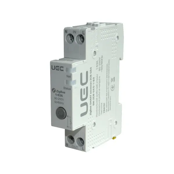 ZIGBEE SMART вимикач ZCB-UA5 на DIN-рейку 1p 63A, UEC