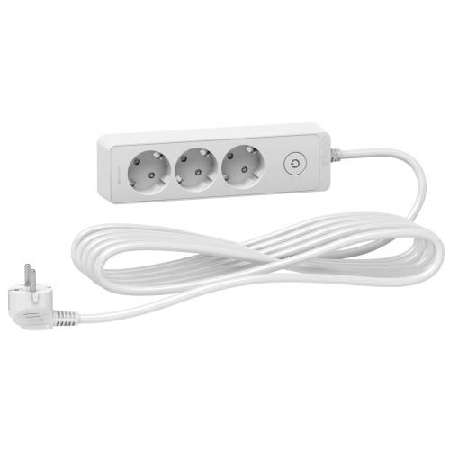 Подовжувач 3 місця з заземл. білий 5 м, Schneider Electric