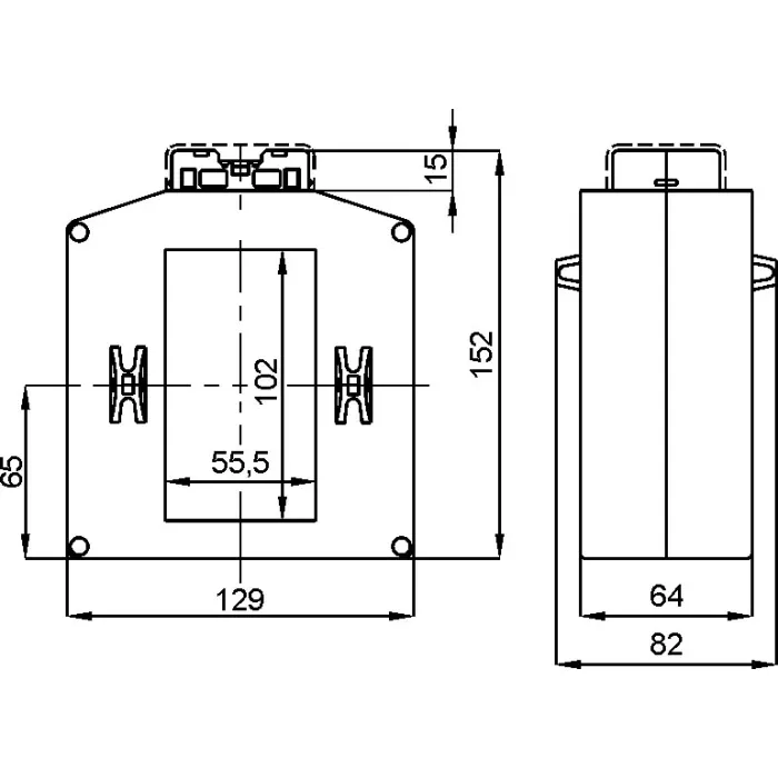 TAT1011K0X05 Трансформатор струму 102х55 1000/5А (0,5=15VA), FRER