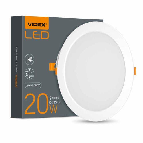 Світильник світлодіодний Back вбудований круглий 20Вт 5000К, Videx