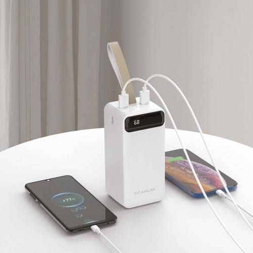 Повербанк 50000mAh 741S 22.5W White, TITANUM