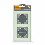 Рамка зелене скло на 2 місця горизонтальна BINERA, Videx