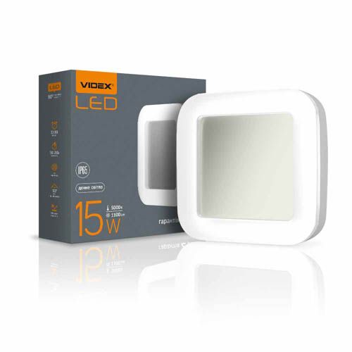 Світильник світлодіодний ART IP65 квадратний 15Вт 5000К, Videx