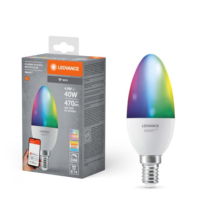 Лампа світлодіодна SMART WIFI B40 4,9W RGBW E14 LEDVANCE